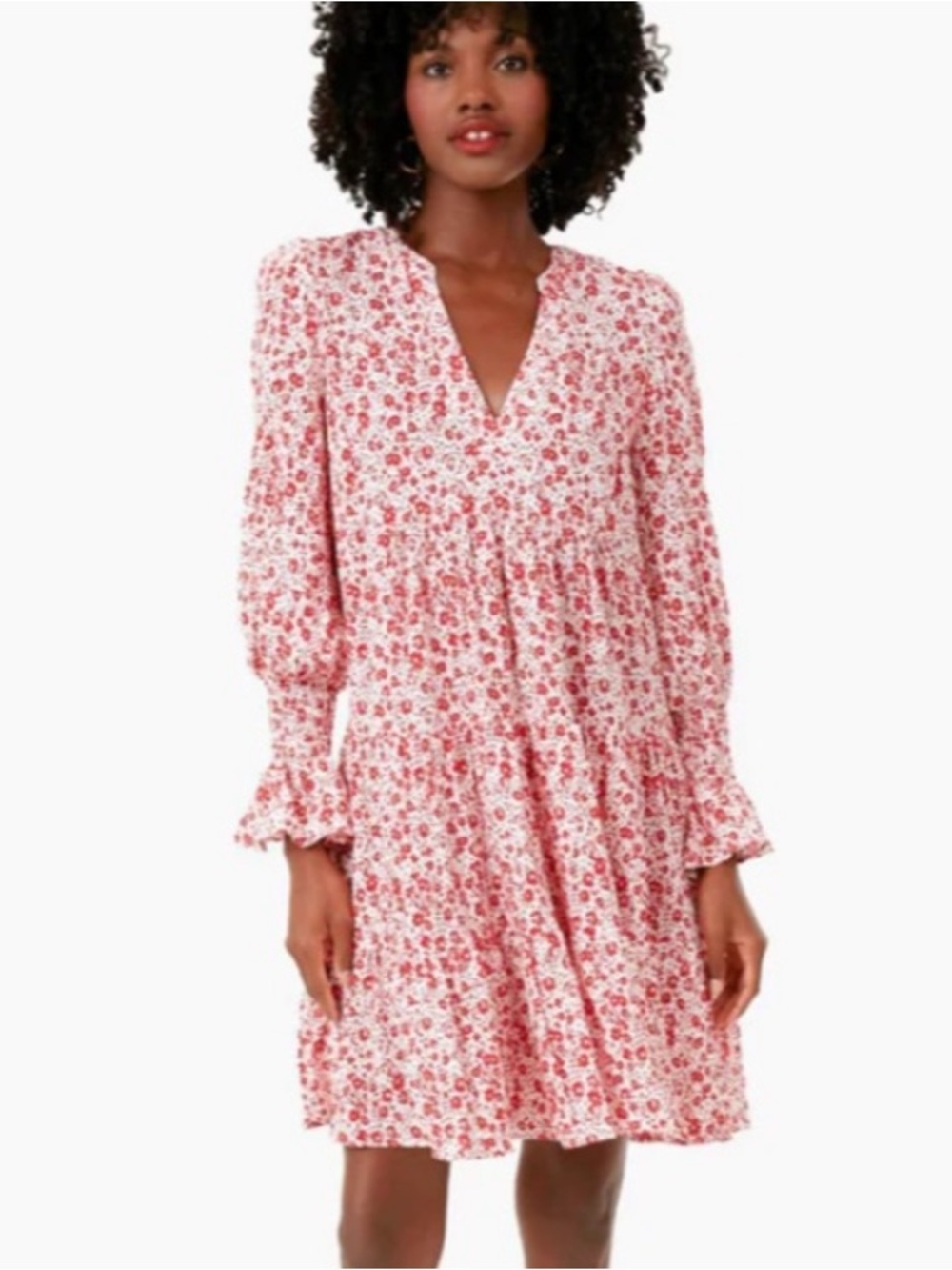Tuckernuck Pomander Place Red White Scarlet Ditsy Floral Dress S